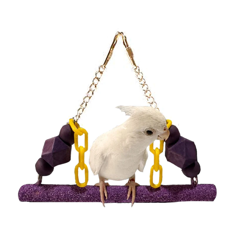 

Bird Parrot Swing ToysColorful Hanging Parrot Hammock Birds Chew Climbing Standing Toys Birdcage Accessories Parakeet Cockatiel