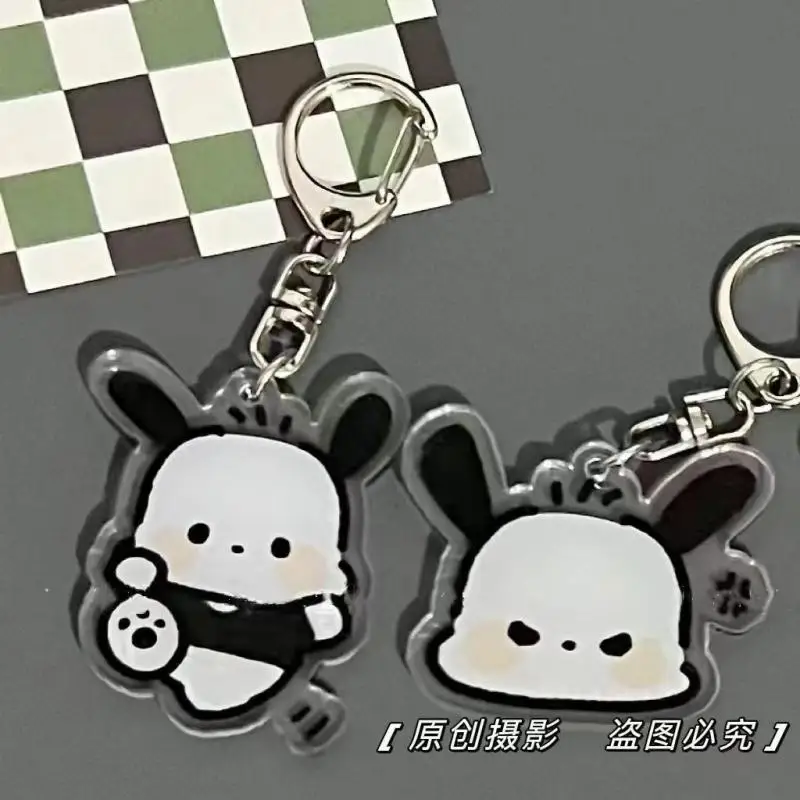 Ins Kawaii Pochacco Acrylic Keychain Anime Cartoon Sanrio Pochacco Pendant Student Female Couple Keychain Girls Bag Pendant