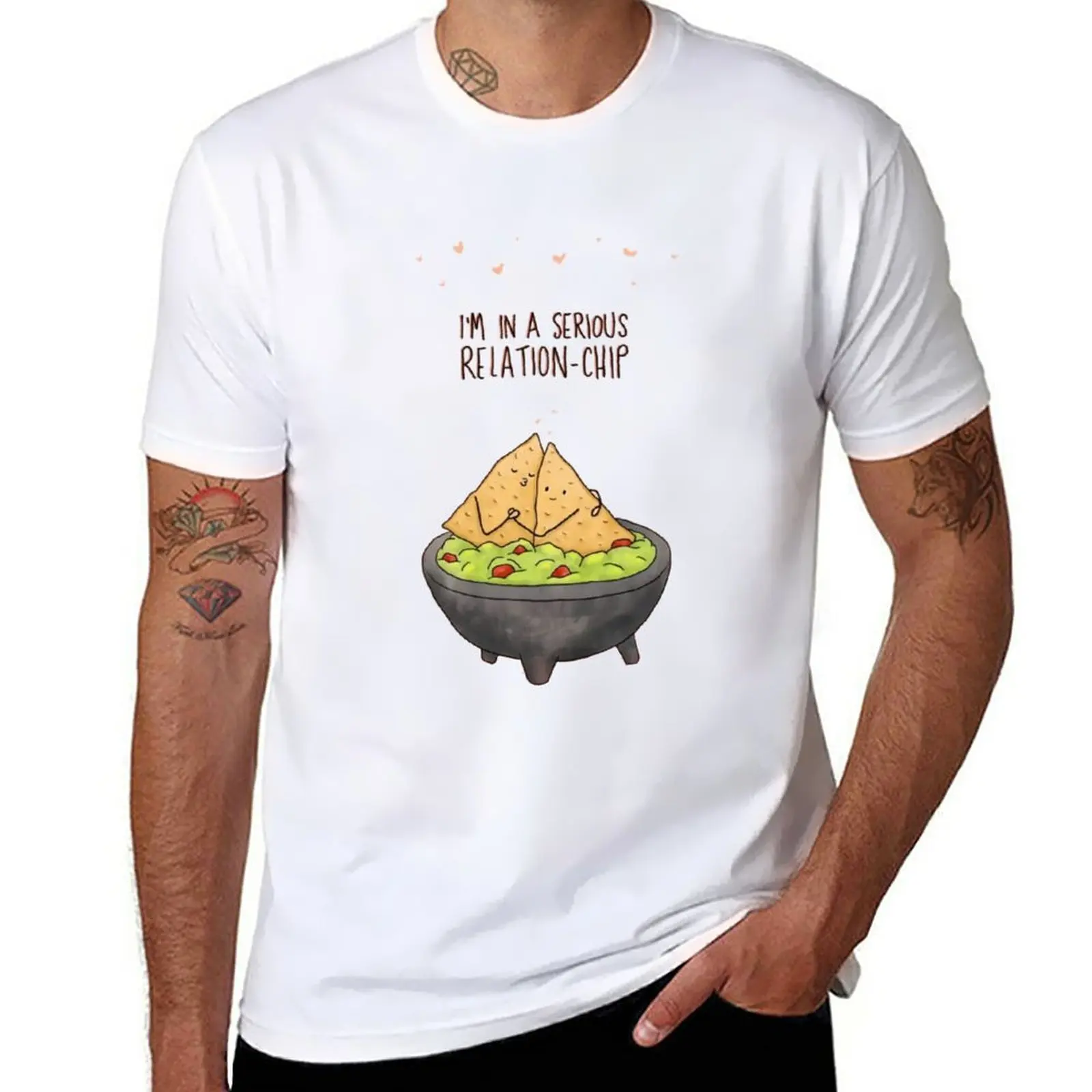 New Funny Food Love Puns - I'm in a Serious Relation-Chip T-Shirt anime clothes quick drying shirt mens graphic t-shirts anime