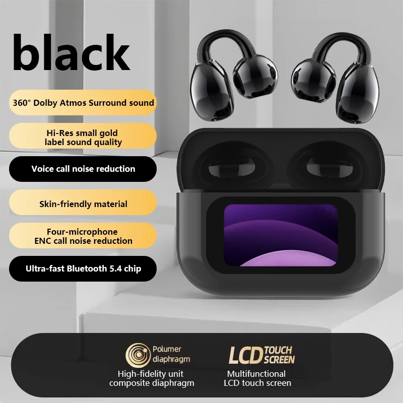 Auricolari Bluetooth 5.4 Con 4 Microfoni ENC, 60 Ore Di Autonomia, IP5 Impermeabili, Display LED – Bassi Potenti, Bianchi - 2