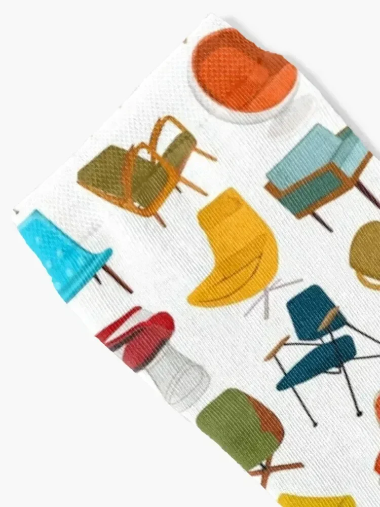 Mid Century Modern Chair Collection Socks sheer Children's Socks Girl Men's