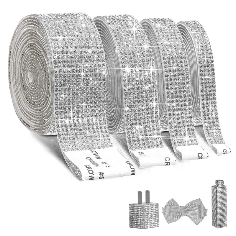 Selbstklebende Strassstreifen, Diamant-Bling-Kristallband, Aufkleber für Bastelarbeiten, Schmuckband, Rolle für DIY, Auto, Handy, Weihnachtsdeko