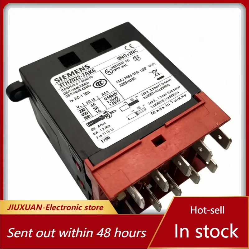 New 1pcs/lot 3TH2022-7AK6 AC Coil Mini Auxiliary Contactor Relay 2NO+2NC 10Pin Industrial Control Relay