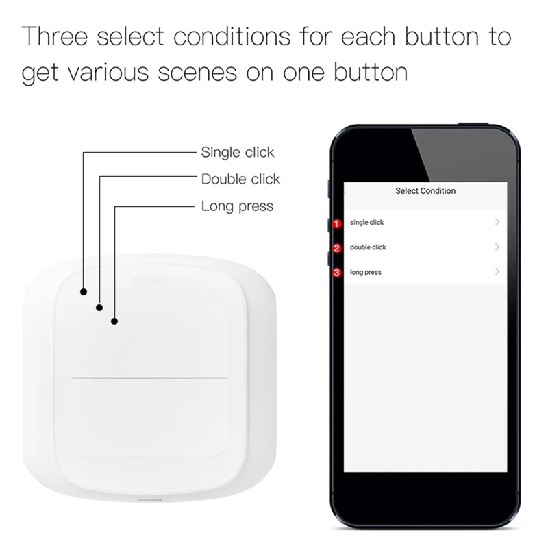 Mini interrupteur de télécommande à deux boutons, compatible avec Zigbee, Tuya, Google Home