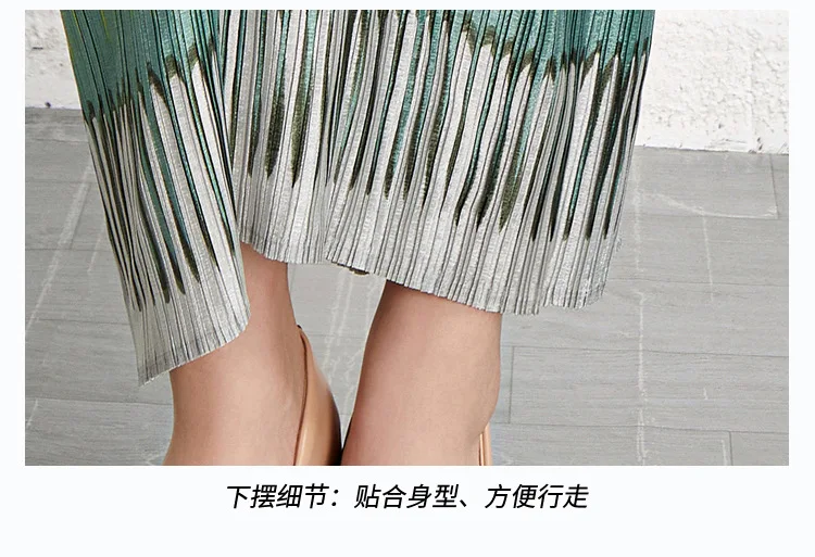 Miyake 2024 Herbst Neues Damen-Fledermausärmel-Langkleid, Locker Sitzend, Übergröße, Modisches Plissee-Maxikleid – Detail 16