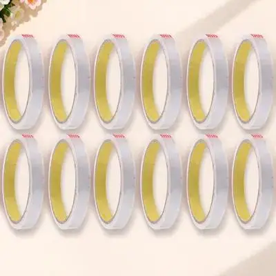 

12pcs Packaging Bag Sealing Tapes Bright Color Strong Adhesion Bopp Material Wear-Resistant For Supermarket Home Use Vegetable