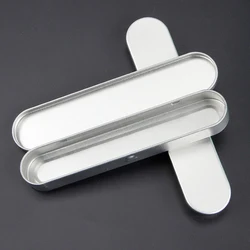 1Pcs Metal Rectangle Horses mouth Tin Box fountain Pen Box Case Stationery Organizer School Office Use Transparent