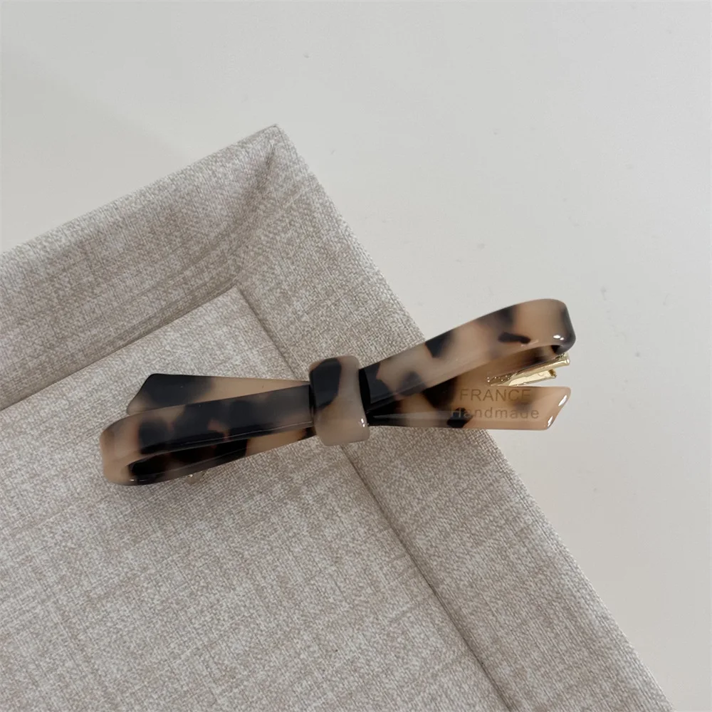 1PC süße Mädchen Schleife Seite Clip zarte vielseitige niedrige Pferdeschwanz ein Wort Clip einfache sanfte vielseitige Kugel – Detail 6
