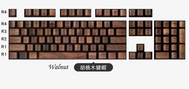 メカニカルキーボード用の頑丈な木製キーキャップ,メカニカルキーボード用のキャップ,104,68,84,87 - AliExpress