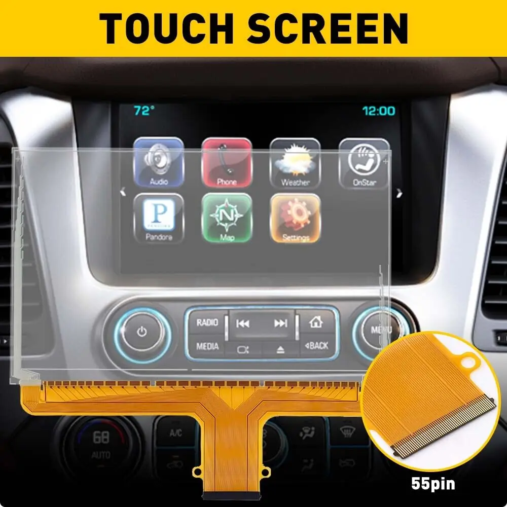 8 Inch 55 Pin Touch Screen 60903XC DJ080PA-01G For Chevrolet My Link Chevy Tahoe Silverado GMC MYLINK 190*118mm Upgraded product