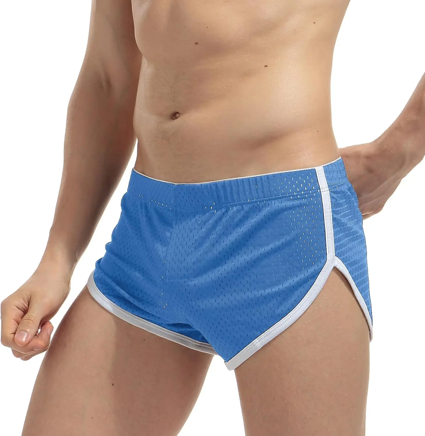 AIMPACT Men's Mesh Booty Shorts with Pouch Liner, Sleep & Lounge Shorts