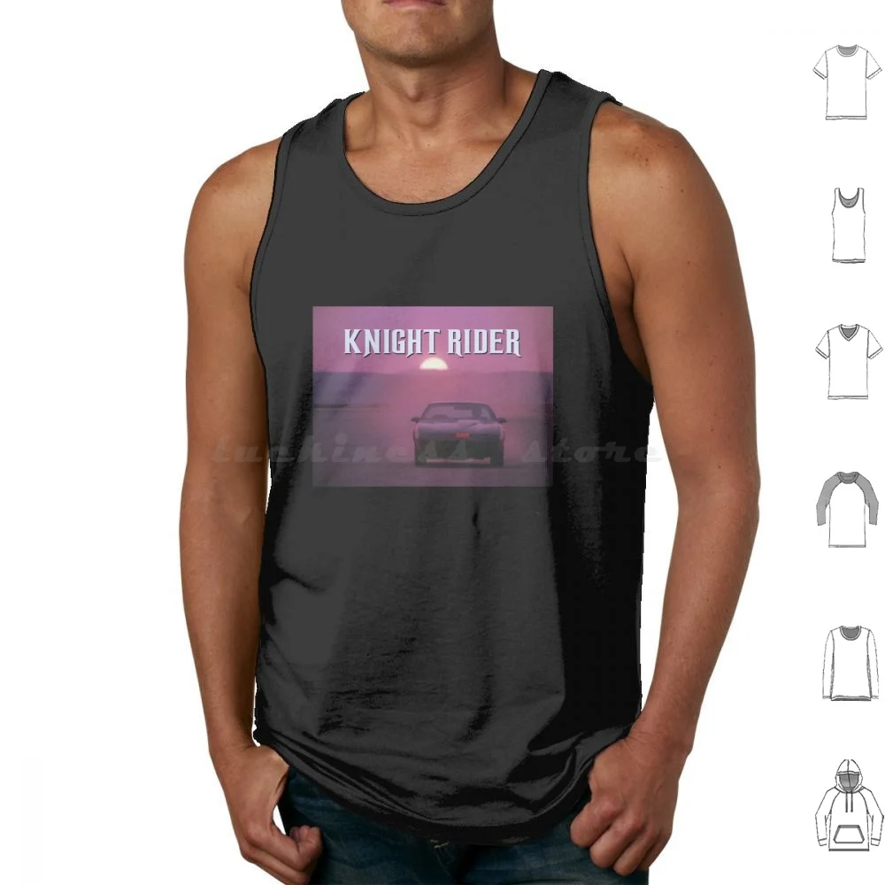 Kitt-Knight Rider Tank Tops Vest Sleeveless Knight Rider Kitt David Hasselhoff 80S Tv Series 82 Trans Am Turbo Boost Stuntman