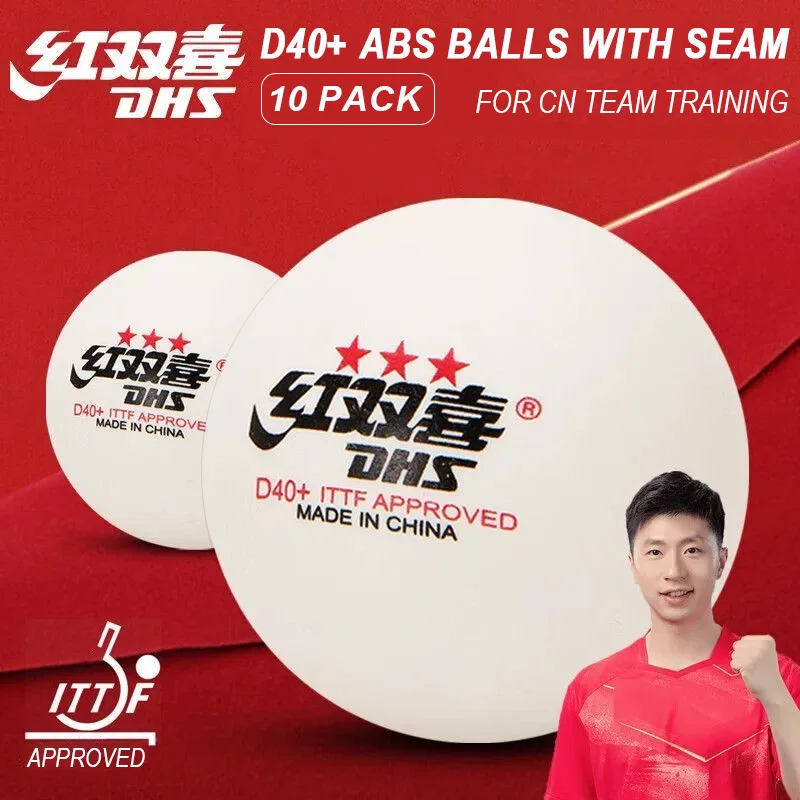 DHS Ping Pong Balls 3 Star D40+ Table Tennis Balls 1/2/3 Star ITTF Approved Professional for Competition