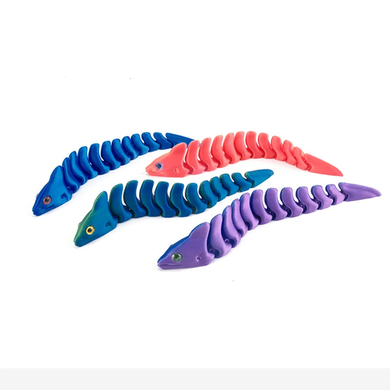 New Creative 3D Printing Marine Animal Moray Eel Joint Movable Model Children's Toys Desktop Decorations Crafts Ornaments Gifts