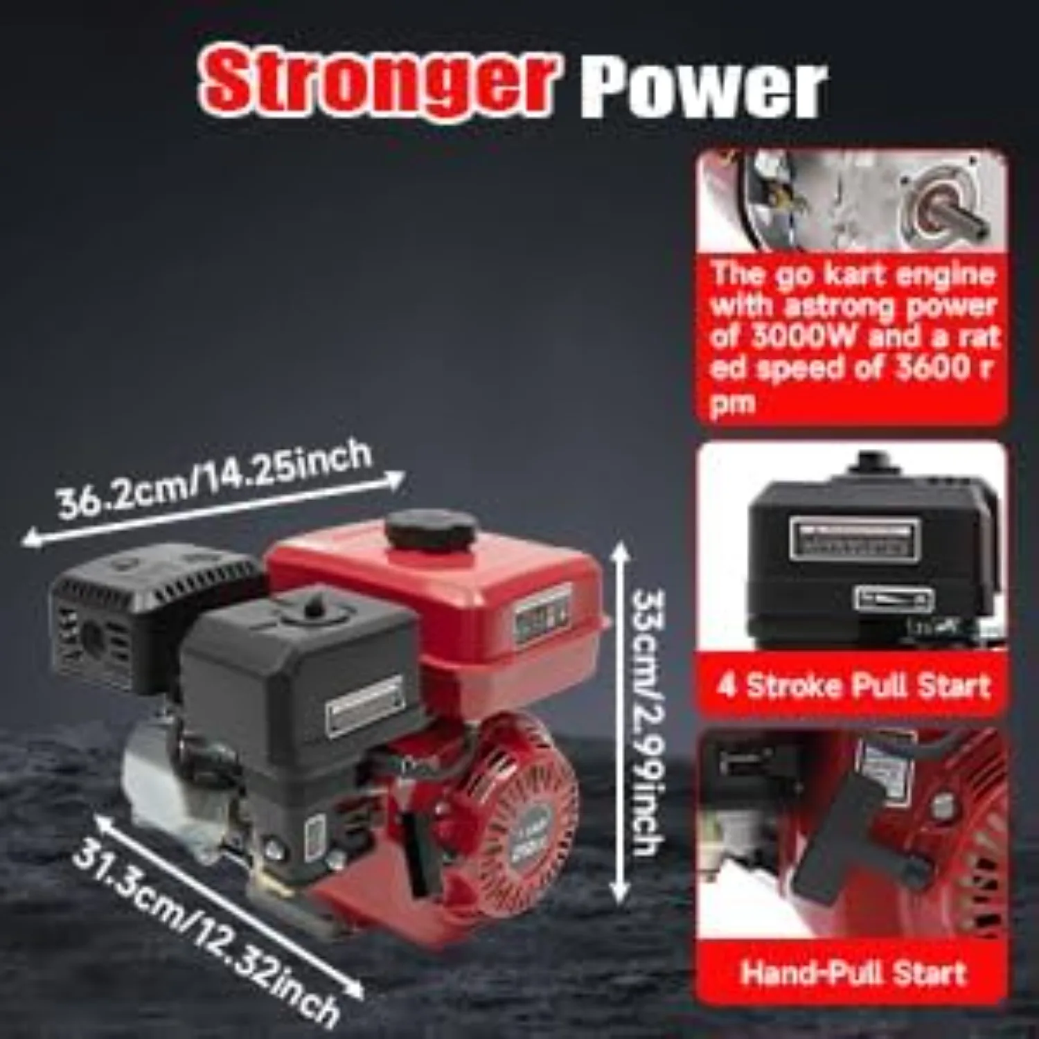 4ストロークガソリンエンジンモーター、7.5馬力ゴーカートエンジン