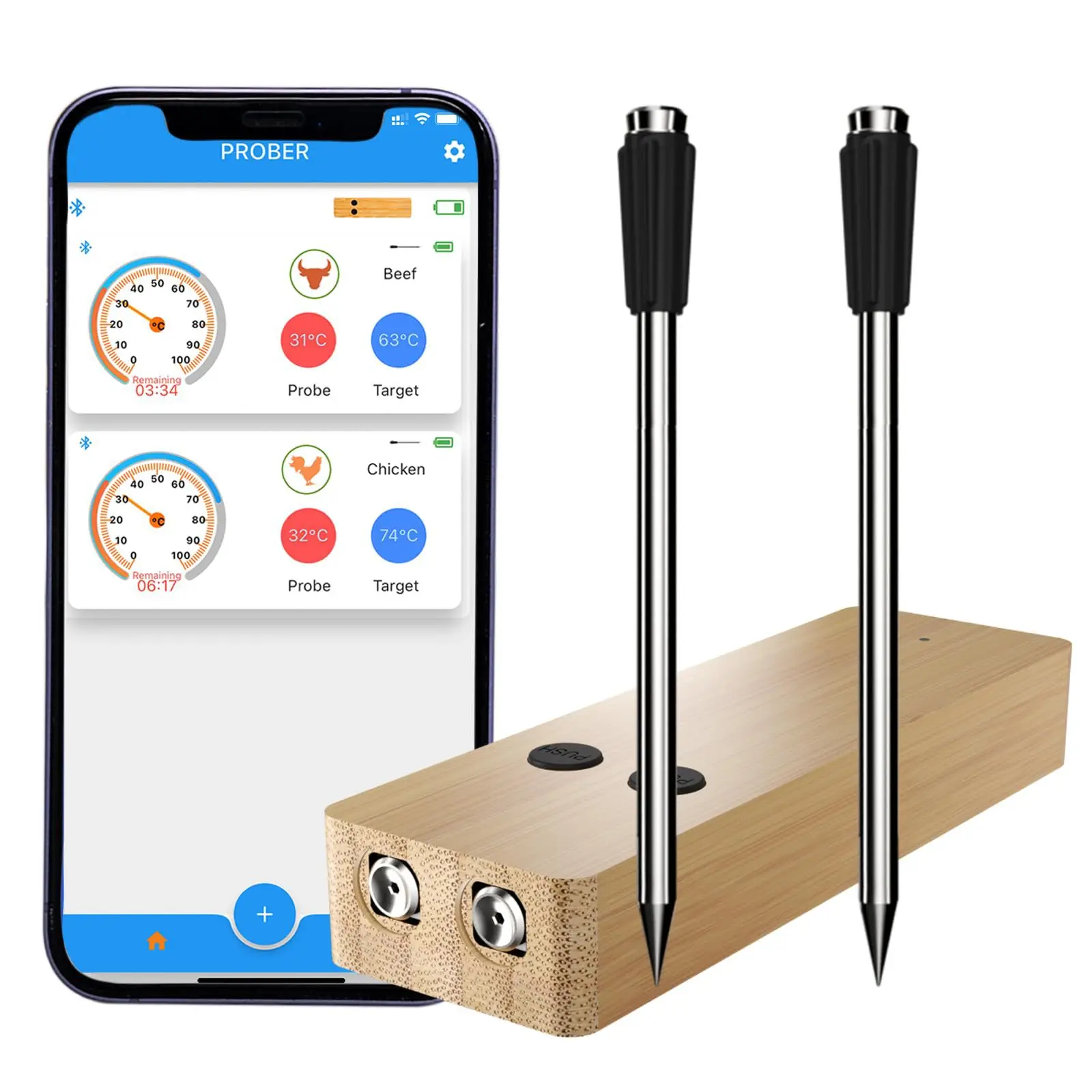 Smart Wireless Bluetooth Barbecue Barbecue Thermometer Ejection Oven Meat Food Thermometer