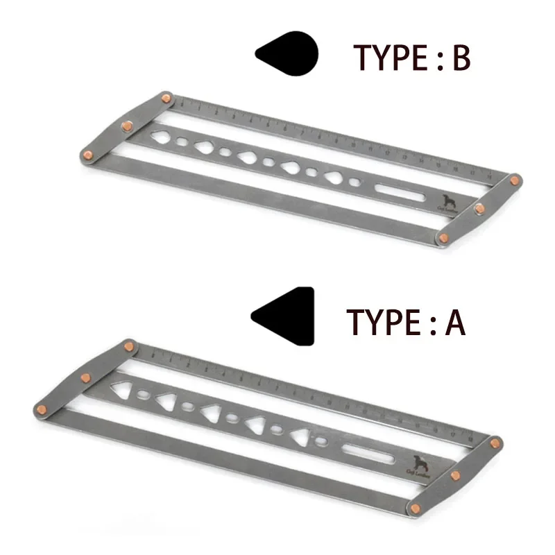 Leather Craft Belt Positioning Auxiliary Ruler handmade Punch Hole Spacing Template Tool