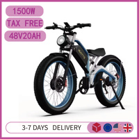 Electric Bike DUOTTS N26 1500W Dual Motor 48V20AH Lithium Battery Hydraulic Brake E-bike 26*4.0 Inch Fat Tire Electric Bicycle