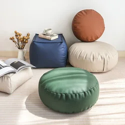 Faux Suede Ottoman Pouf Decorative Soft Foot Rest with Removable Cover Living Room Bedroom Dorm and Office Furniture