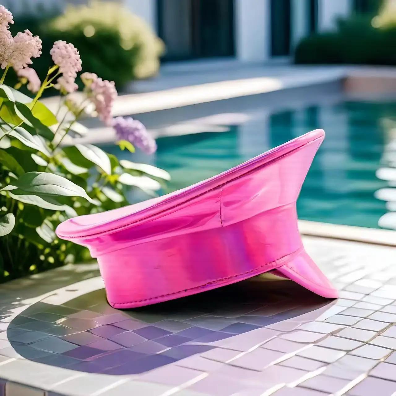 HongLuan レーザーレザーキャプテンハット ラインストーン＆ミリタリーキャップ 女性用、レイブフェスティバルアクセサリー＆パーティーキャップ 男性コスプレ用