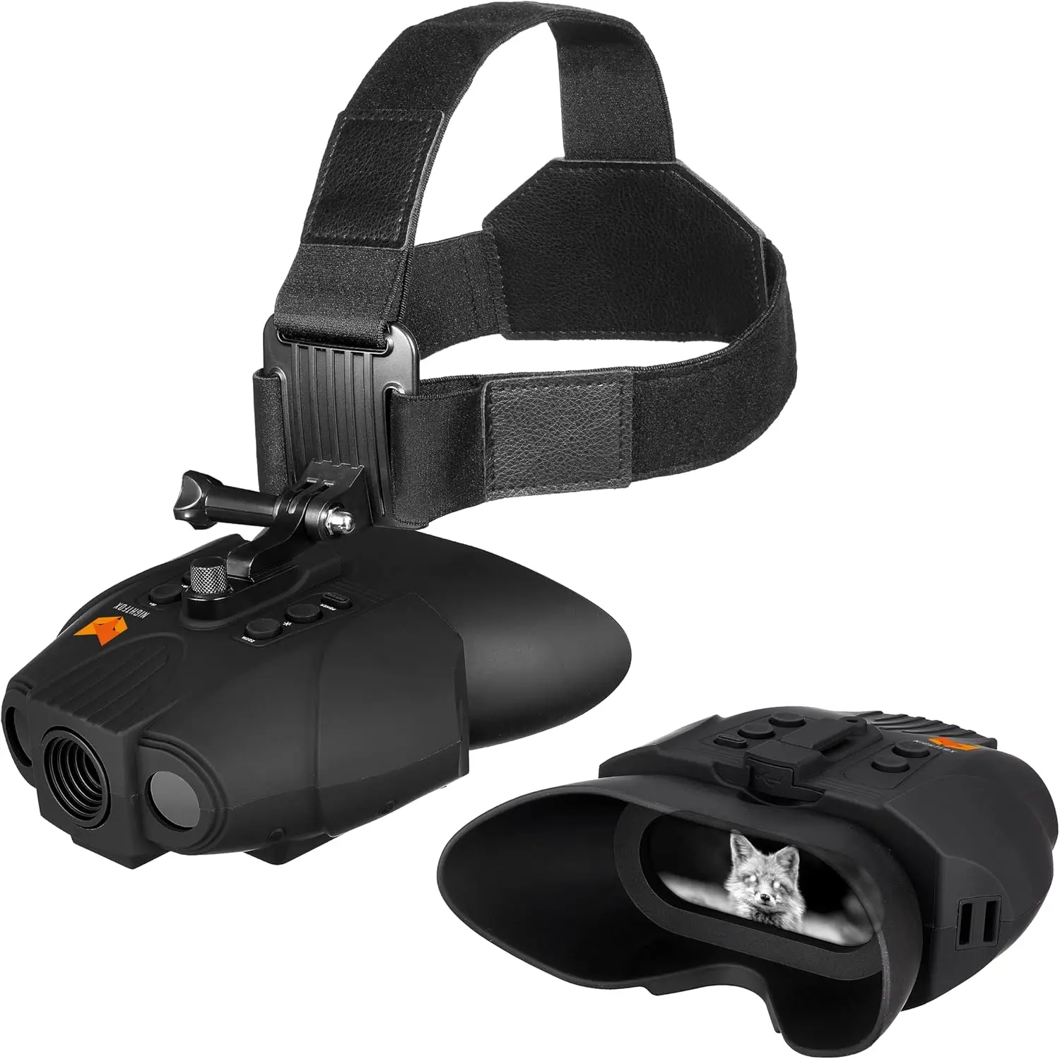 USB Rechargeable Night Vision Goggles - Head Mounted, Wide Viewing, 1x Magnification, Close Quarters Tactical Inf