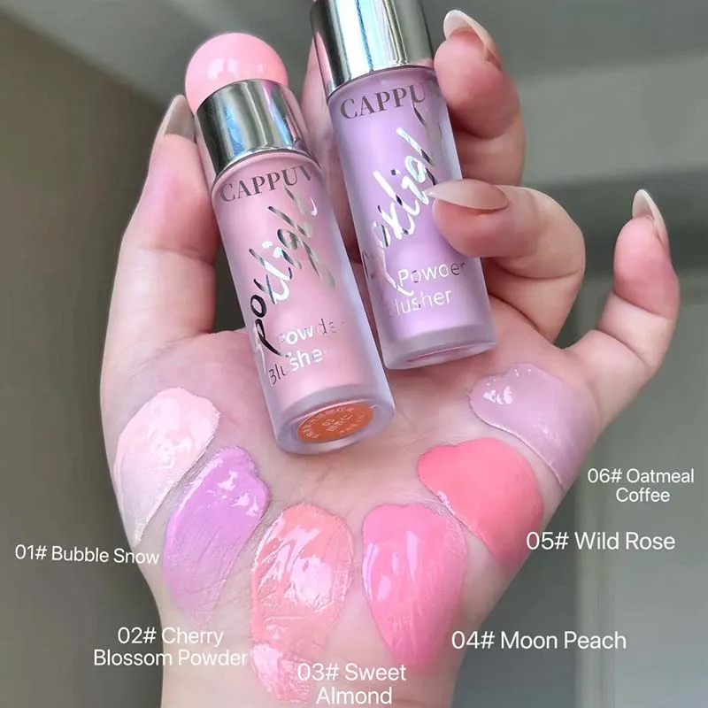 Vitality Pink Watery Liquid Blusher Moisturizing Blush Rouge Long-Lasting Makeup Easy to Blend for Brightening Complexion