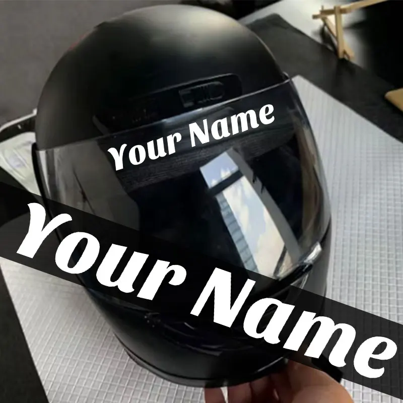 1 قطعة High3CM مخصص فقط النص دراجة نارية ملصقات لوحات جانبية خوذة سكوتر خزان الوقود ذاتية اللصق DIY بها بنفسك شارات الفينيل مقاوم للماء