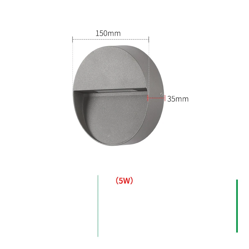 ไฟติดผนังกลางแจ้ง5 W กันน้ำ Ip65 500LM ทันสมัยไฟ LED ระเบียงไฟอลูมิเนียมไฟตกแต่งสวนติดผนัง