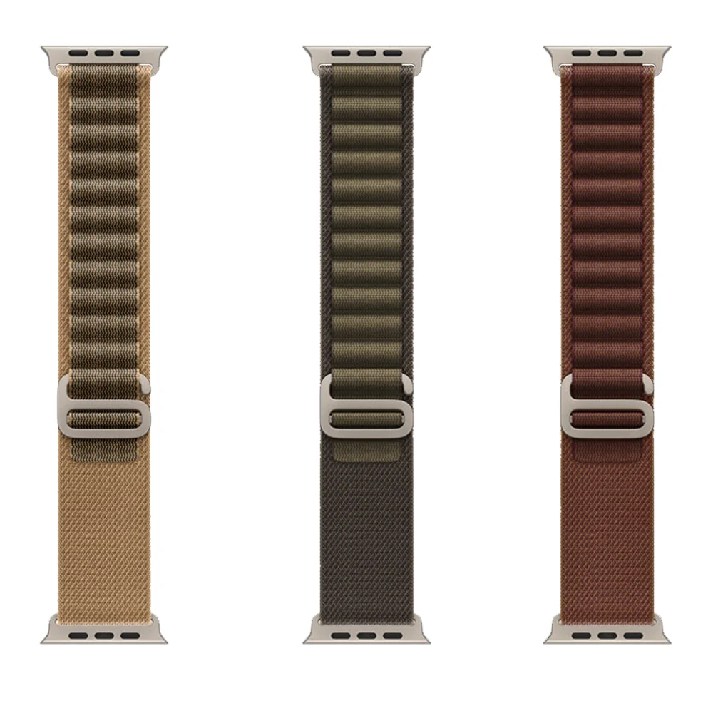 Cinturino Alpine Loop per Apple Watch Ultra 4 3 2, cinturino da 49 mm, 45 mm, 44 mm, 40 mm, 41 mm, 46 mm, 42 mm, bracciale per iWatch Serie 12, 11, 10, SE, 9, 8, 7, 6, 5, 4.