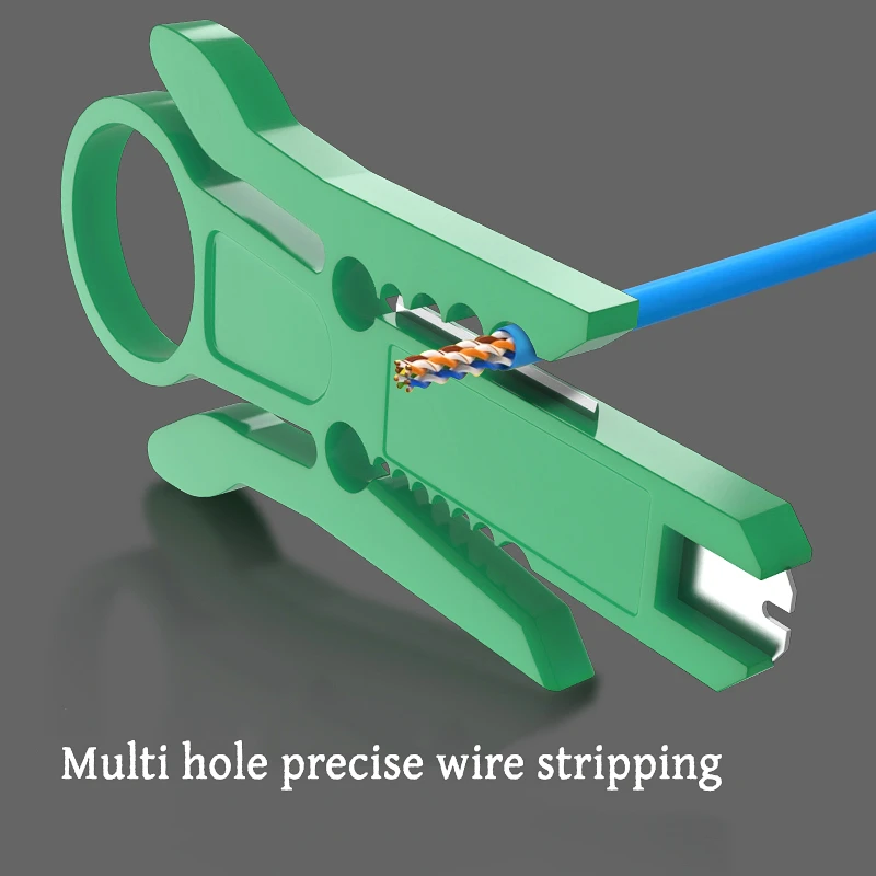 HTOC 쓰리인원 와이어 스트리퍼, 느슨한 와이어 압착 도구, RJ11 RJ45 네트워크 케이블 전화선 UTP 크림퍼에 적합
