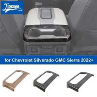 JIDIXIAN Car Armrest Box Rear Cup Holder Decoration Panel Cover for Chevrolet Silverado for GMC Sierra 2022 2023 2024 Up