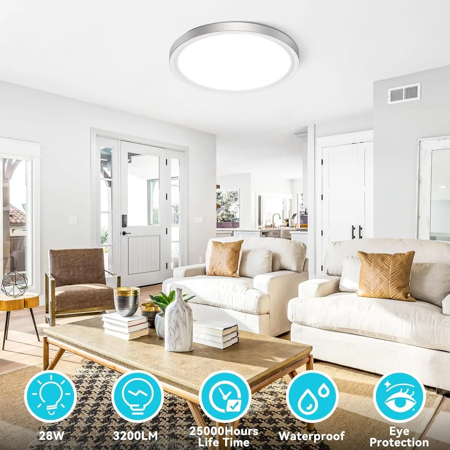 Smart Ceiling Lights Remote Control Dimmable Living Room LED Chandelier Interior Decor Ceiling Lights For Kitchen Bedroom Lustre