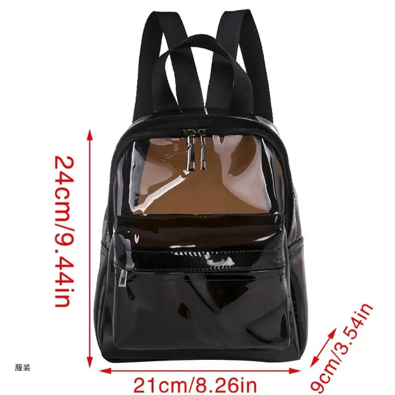 D0UD Students Books Holder Practical Clear Bag Fashionable & Spacious PVC Backpack