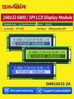 Big VA Size 20PIN ST7920 122x44mm 160*32 16032 160x32 6800/SPI LCD Display Screen  Module