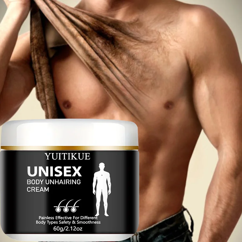 Yuitikue Unisex Body Hair Removal Cream, 60g Painless Effective Hair Remover for All Body Types, Safe & Smooth Skin Formula view 3