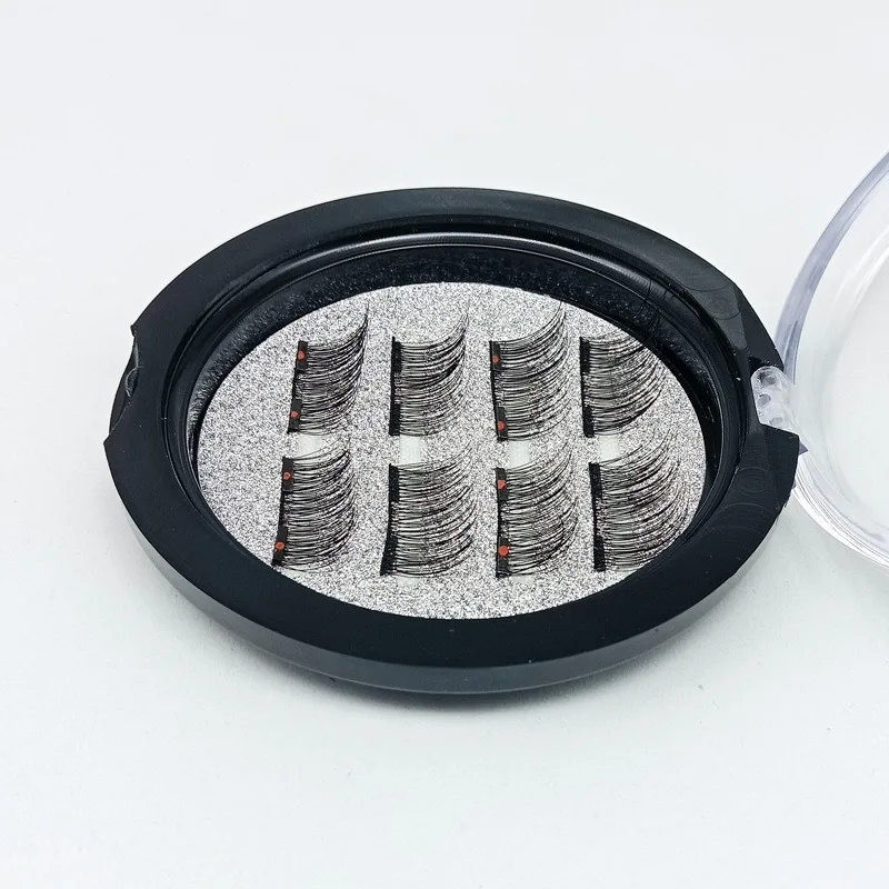 Magnetic Fake Eyelashes Handmade Glue Free Single Double Magnetic Natural Reusable Makeup Tool