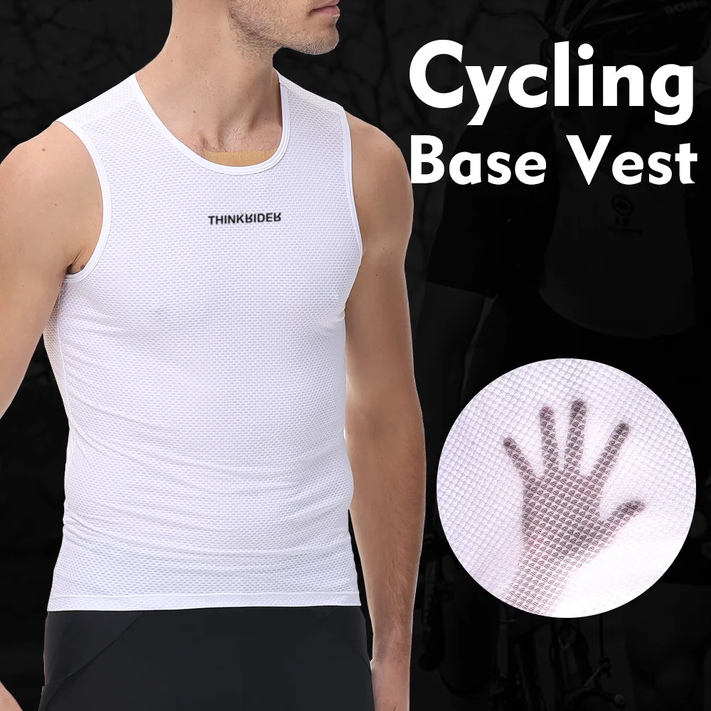 ThinkRider Cycling Vest Men Cycling Base Layer Summer Jersey Reflective MTB Road Bike Bicycle Vest Mesh Underwear