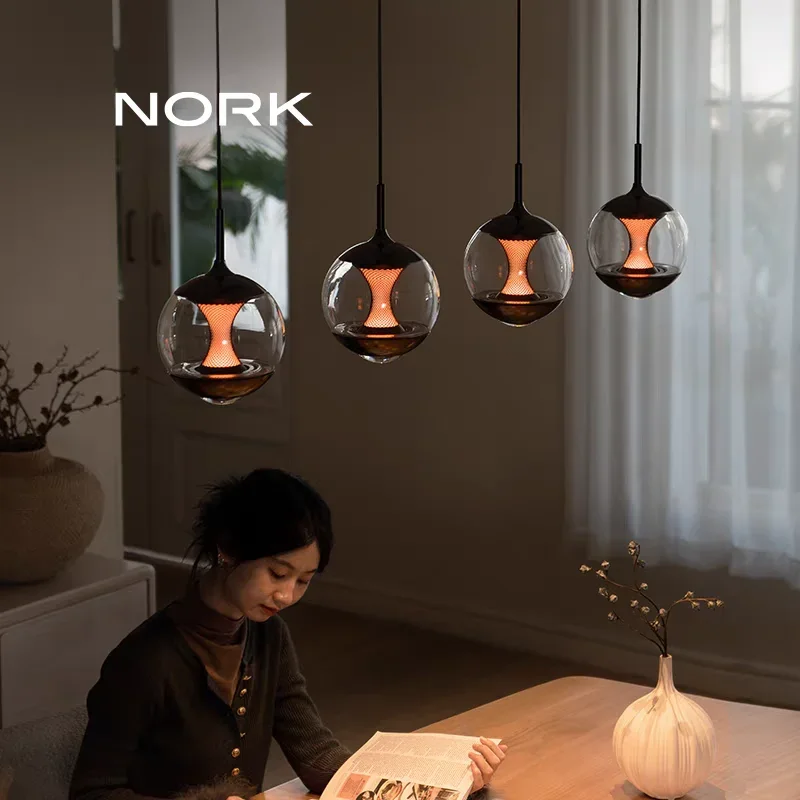 Italian Glass Pendant Light Modern Dining Room Table Luxury Glass Lamp Entryway Balcony Round Table Bedroom Bedside Chandelier