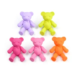 10PCS Frosted Spray Paint Bear Mobile Phone Chain Bracelet Necklace Handmade Jewelry Accessories Diy Pandent