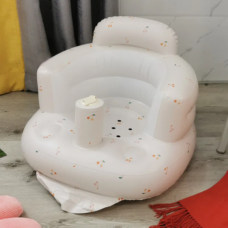 Ins Inflatable PVC Baby Training Small Sofa Learning Chair Baby Learning Seat Bath Bath Stool Portable Folding Toys