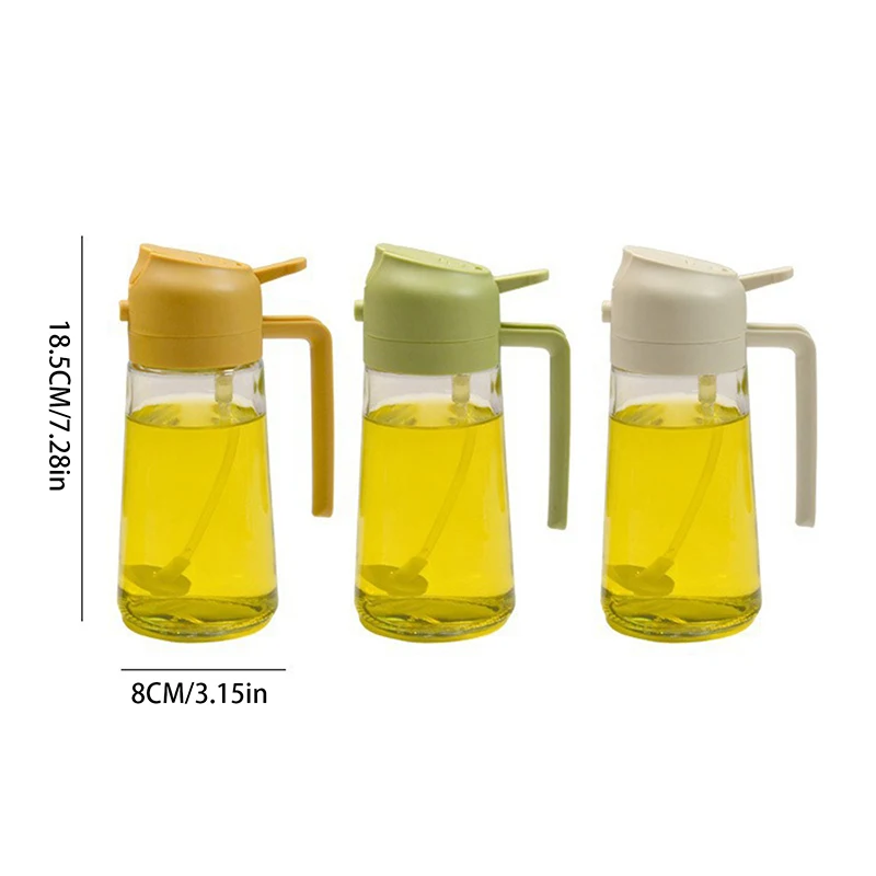 2 In 1 470ML Plastic Spray Oil Sprayer Bottle Spray Oil Dispenser Bottle Oil Jar Cruet BBQ Kitchen Baking Roasting Picnic Tool images - 6