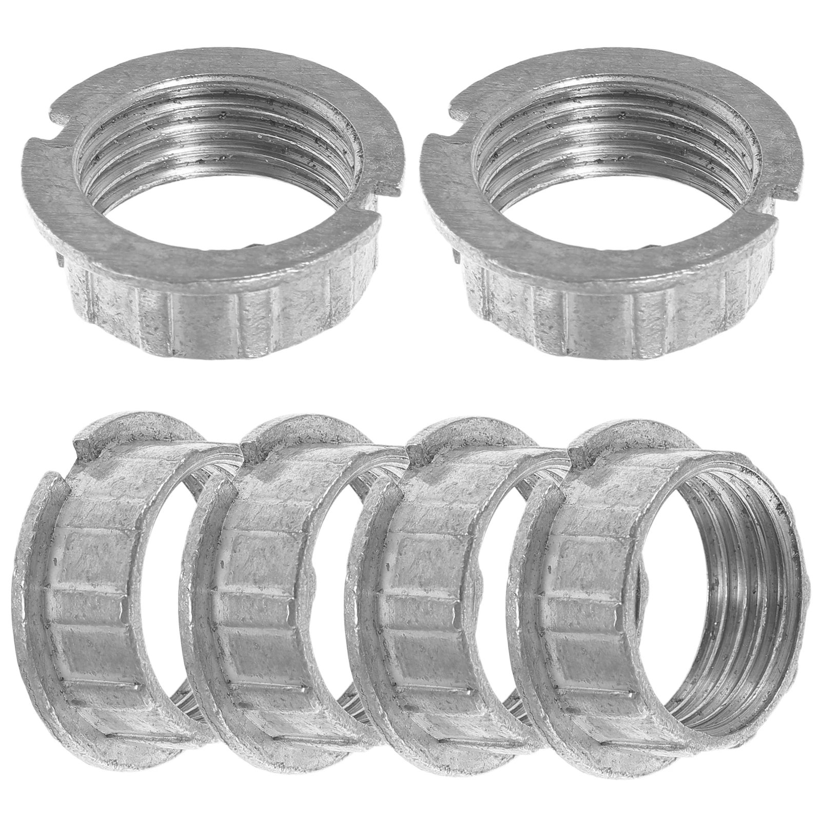 

6 Pcs Halogen Lamp Holder Outer Ring Aluminum Sockets Retaining Rings Light Fixture Lampshade Ring Light Socket Base Adapter