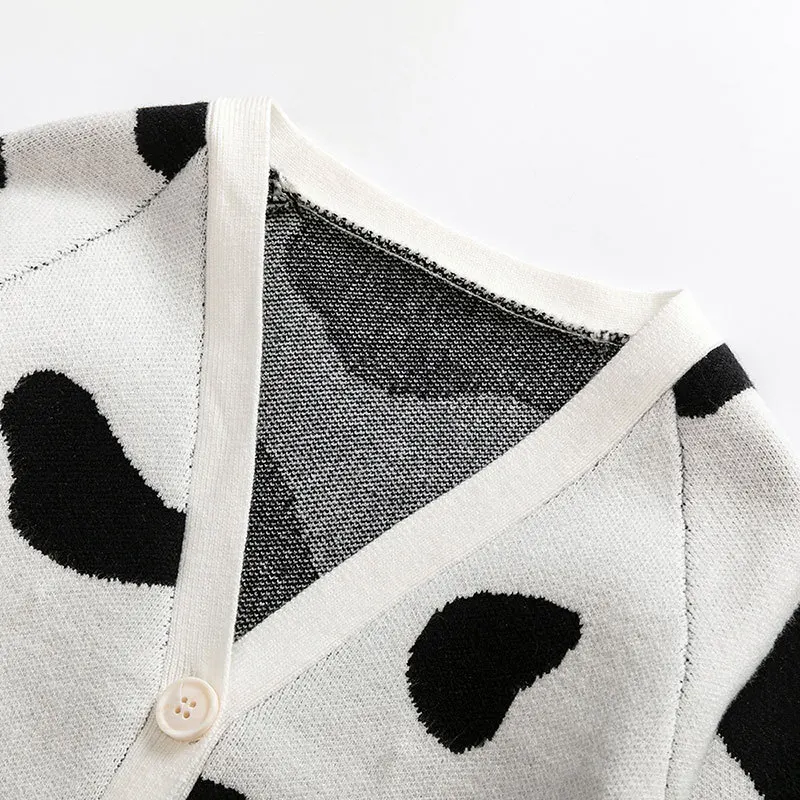 Factory direct sales of new autumn and winter children's sweater jacket Modal core-spun yarn girls' baby knitted cardigan