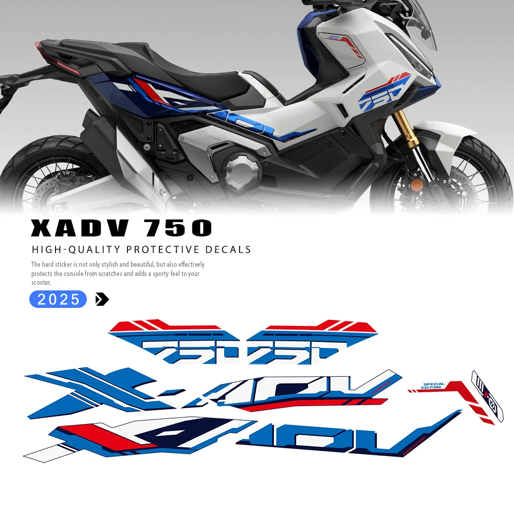 

XADV750 Sticker Fairing Stickers Gloss Decals For XADV 750 X ADV 750 2025 2026 Fairing Sticker Kit Silver