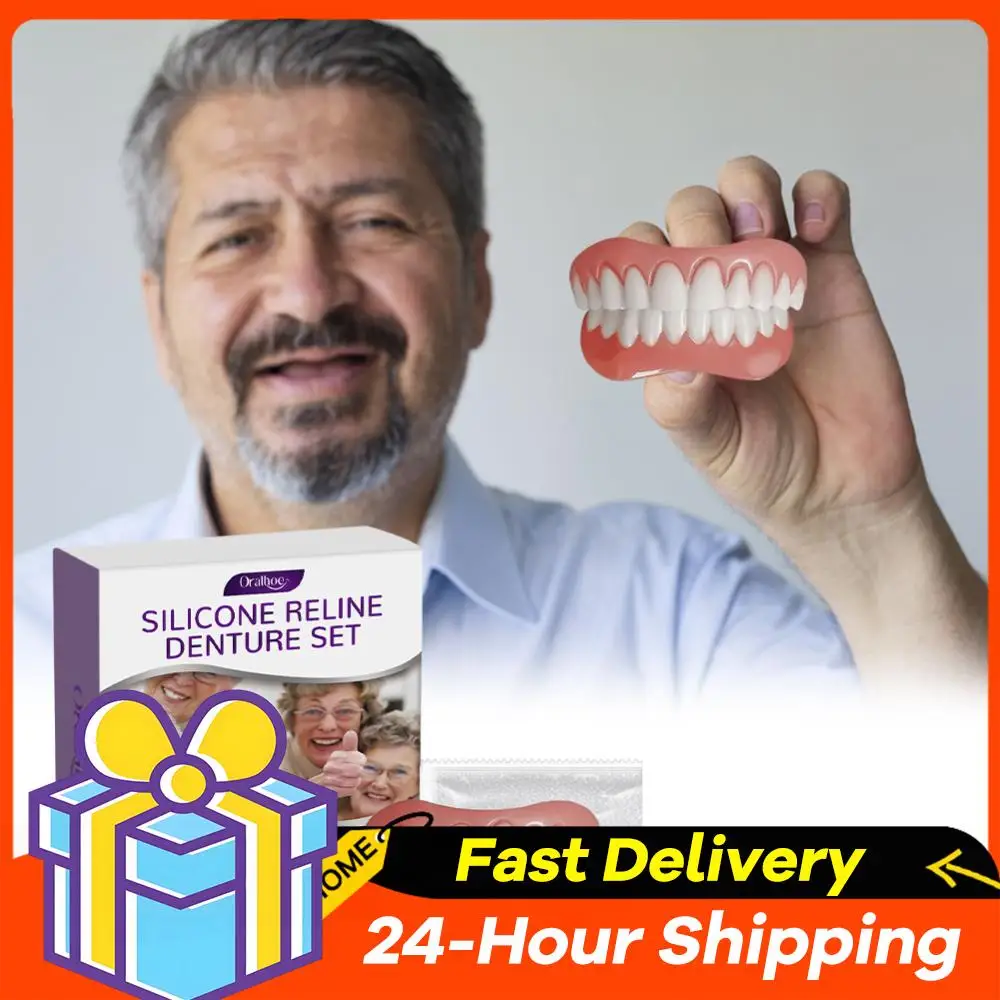 Silicone Reline Denture Set Denture Repair Kit High Elasticity Denture Silicone Kit Non-Toxic Soft Denture Kit for Men and Women