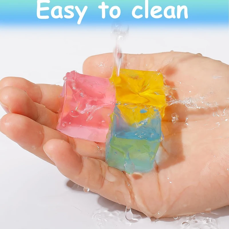 Cube de glace Squishy à presser, 10 pièces, soulagement du Stress, jouets d'anxiété, adultes, enfants, garçons et filles, cadeaux de fête, prix de classe