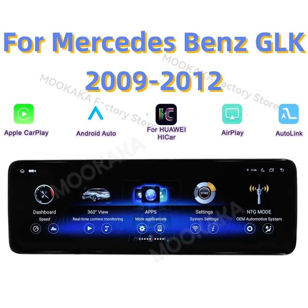 14.9'' Автомагнитола для Mercedes Benz GLK 2009-2012, Android 13.0, GPS-навигация, мультимедиа, Carplay, Bluetooth, головное устройство