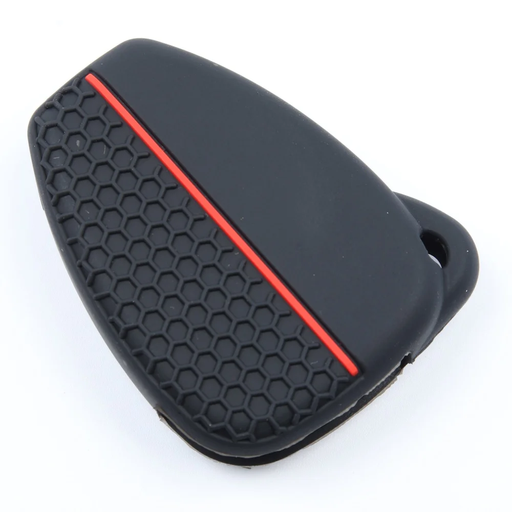 For JEEP Commander Grand Cherokee Liberty Wrangler Compass Patriot 2 Buttons Silicone Car Key Cover Case Skin Protector Keychain