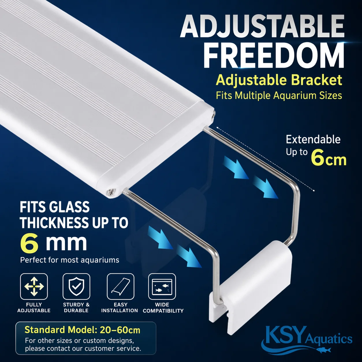 220V LED Aquarium Plant Light RGBW Clip-on Fish Tank Lamp 3 Modes 10000K Aquarium Light for 16-70cm Tanks - view 2