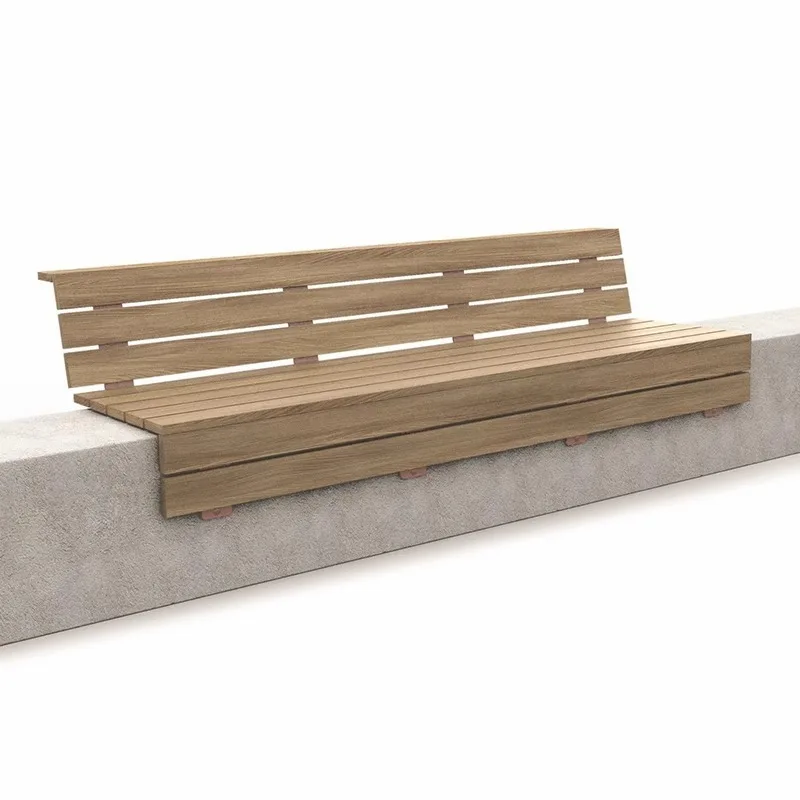 Commercial Square Park Outdoor Anticorrosive Wood Leisure Shaped Community Outdoor Chair
